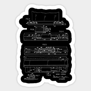 Cushioned Cargo Supporting Structure Vintage Patent Hand Drawing Sticker